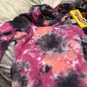 Vs pink tye dye hoodie